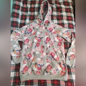 Pacsun grey hoodie floral size L new